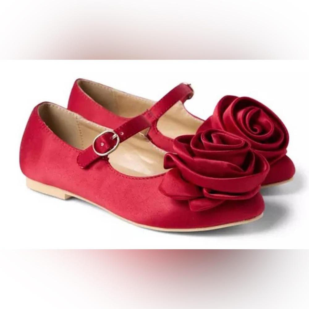 Janie and Jack Satin Rosette Ballet Flat size 5